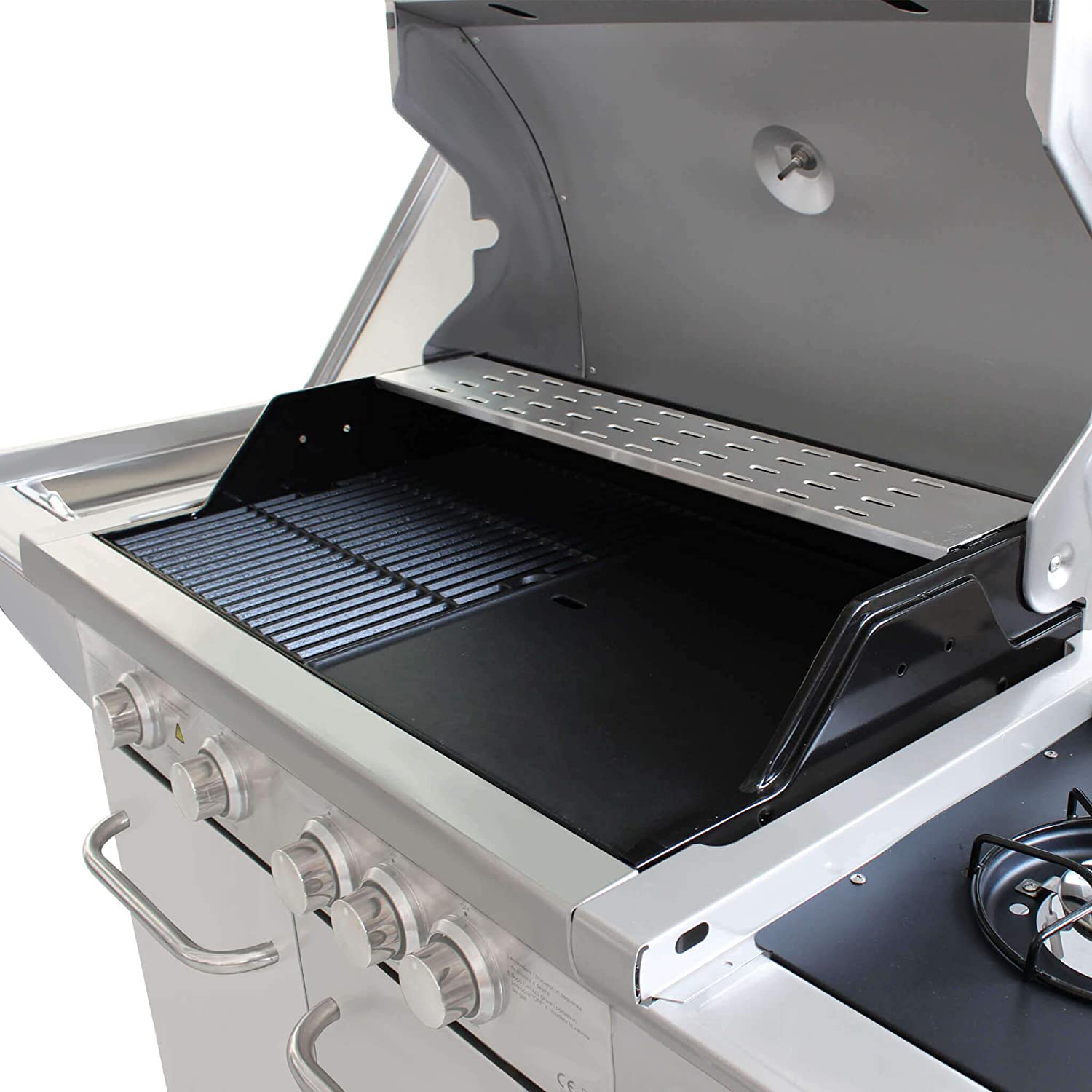 3 Piastre Deflettore Di Calore In Acciaio Inox Per Barbecue A Gas – Regolabili, Adatte Per Landmann, CharBroil, Weber