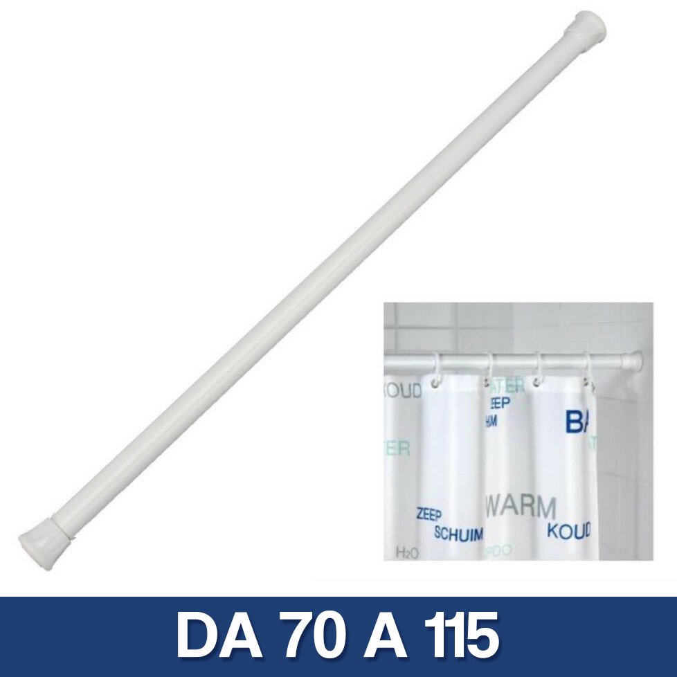 WENKO Bastone Doccia Curvo In Alluminio Bianco - Regolabile Per Tendine Doccia - Foto 5