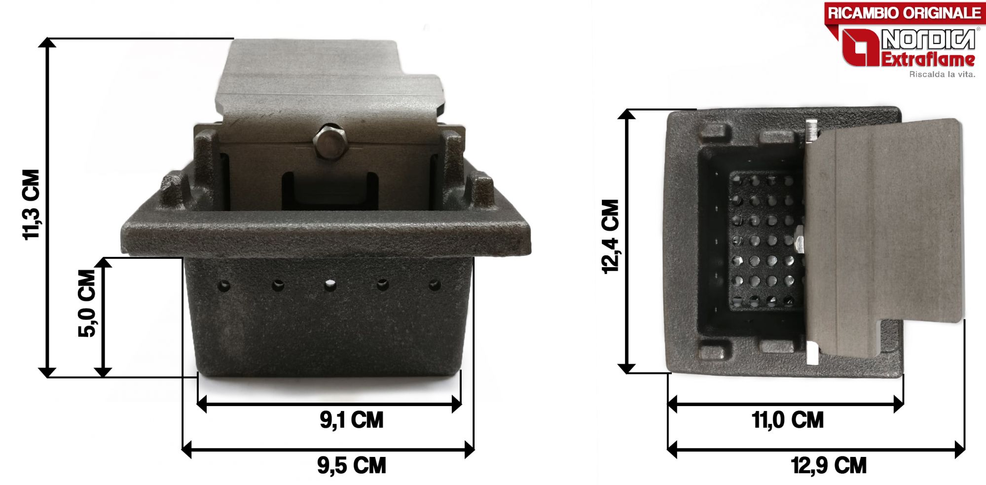 Braciere In Ghisa Per Stufa A Pellet Extraflame - Ricambio Originale Per Modelli Specifici