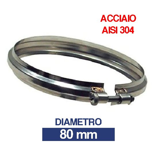 Fascetta stringitubo a doppio filo in acciaio inox da 100-110 mm