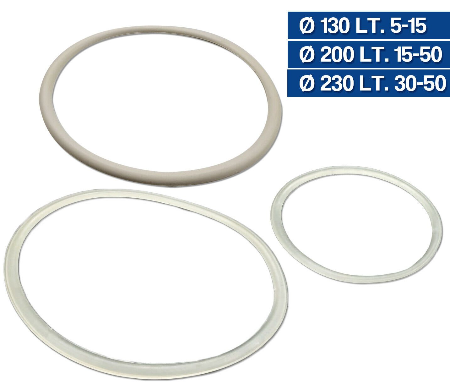 Guarnizione Gomma Per Tappo Fusto Olio 23 Cm - Per Bidoni Da 25 A 100 Litri - Foto 2