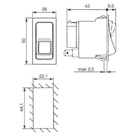 5121786 INTERRUTTORE COMMUTATORE LUCE STOP TRATTORE FIAT NEWHOLLAND 115-90 82-93