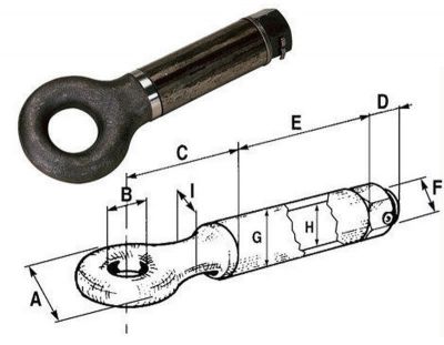 Girella Aperta Occhio A Occhio Zincata - Misura 1/2 X 14 Alta, Per Imbracature E Sollevamento - Foto 3