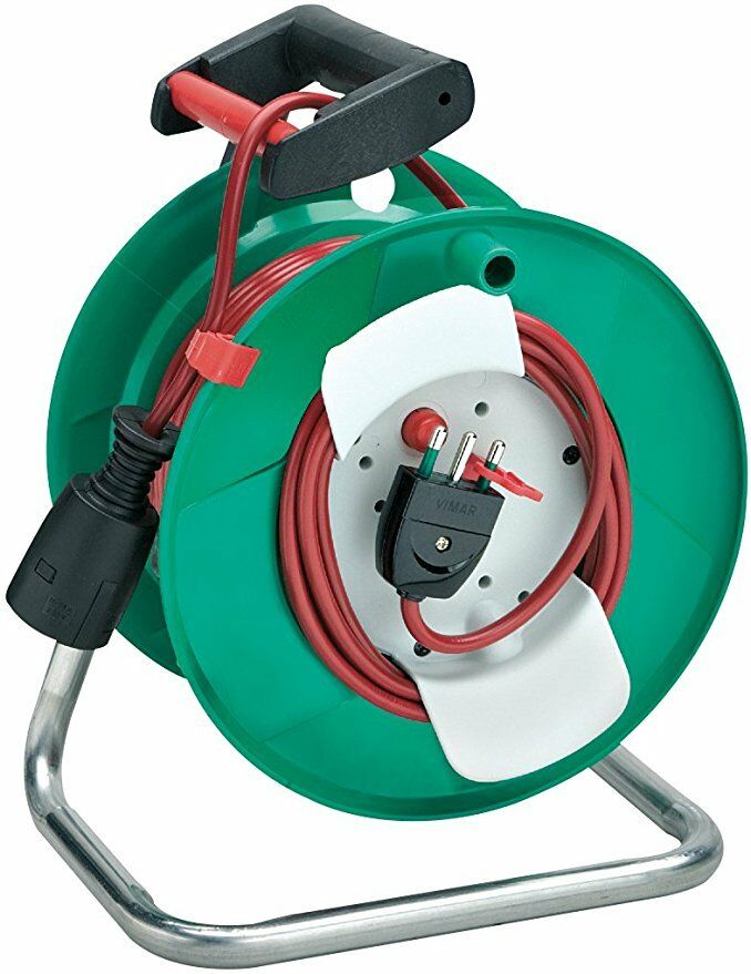 Prolunga Avvolgicavo Masterplug 25m - Cavo Cantiere IP44 3 Prese 16A Nero