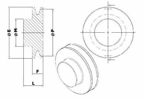 PULEGGIA IN ALLUMINIO SEZIONE A PER MOTORE ELETTRICO COMPRESSORE S/FORO 21853V - Foto 14 di 56