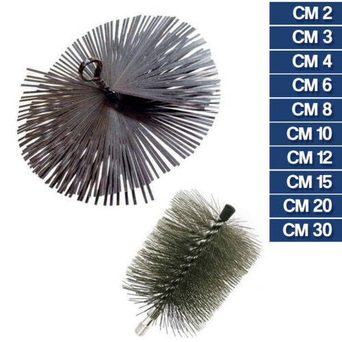 Scovolo Per Camino In Nylon - Pulizia Canna Fumaria Acciaio Inox - Attacco Maschio 12mm Professionale