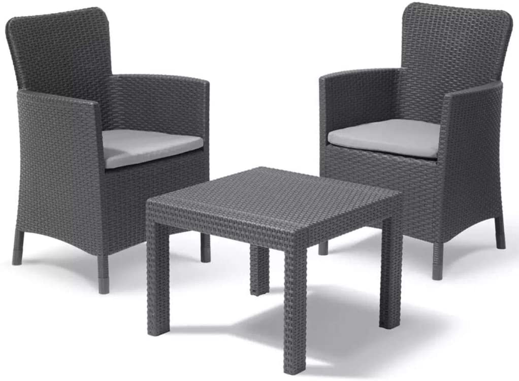 SET RATTAN DA BALCONE SALOTTINO PER ESTERNO GIARDINO BAR BALCONY