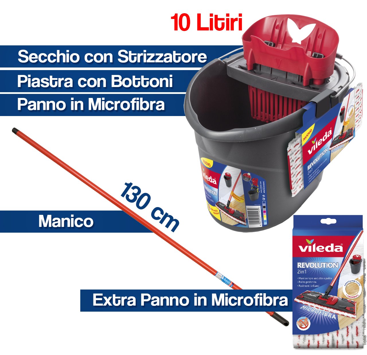 Vileda - Set Mocio E Secchio Con Strizzatore Ultramax Xl - ePRICE