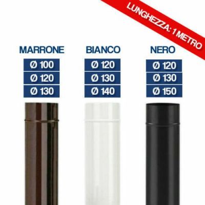 Tubo Per Stufe A Legna, 50×6 Cm Tubo Canna Fumaria, Tubo Riduzione