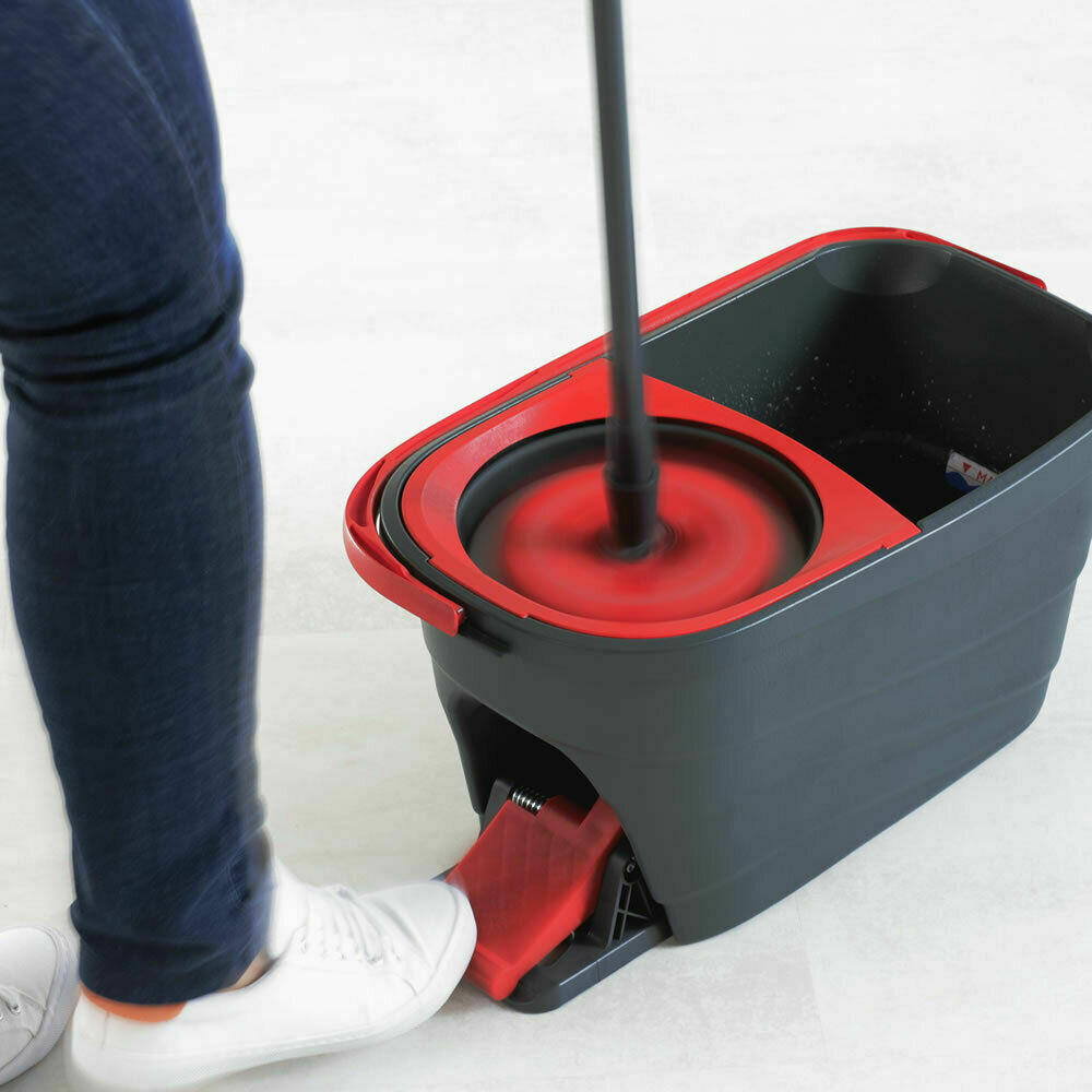4 Testine Di Ricambio In Microfibra Per Mocio Rotante O-Ceda: Lavabili In Lavatrice, Diametro 9,9 Cm, Per Pavimenti In Legno E Ceramica
